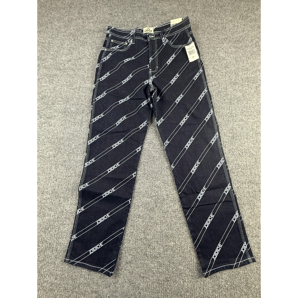 Jordache Vintage Heather Jeans Womens 30 Dark Wash High Rise Straight Logo Denim